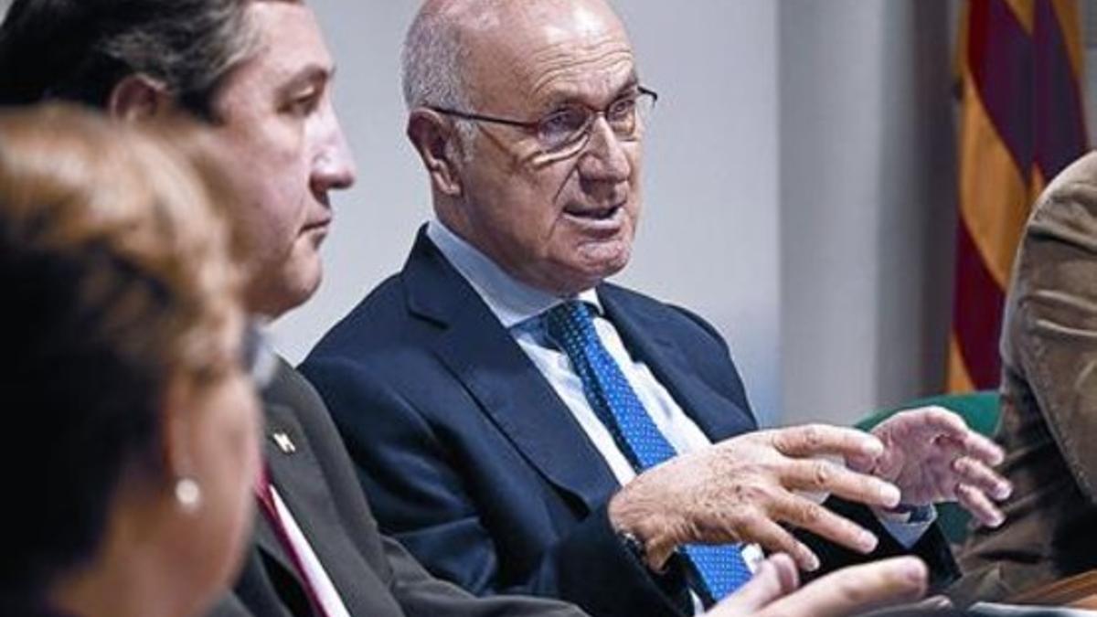 El líder de Unió, Josep Antoni Duran Lleida, en una reunión de la ejecutiva del partido, el pasado mes de abril.
