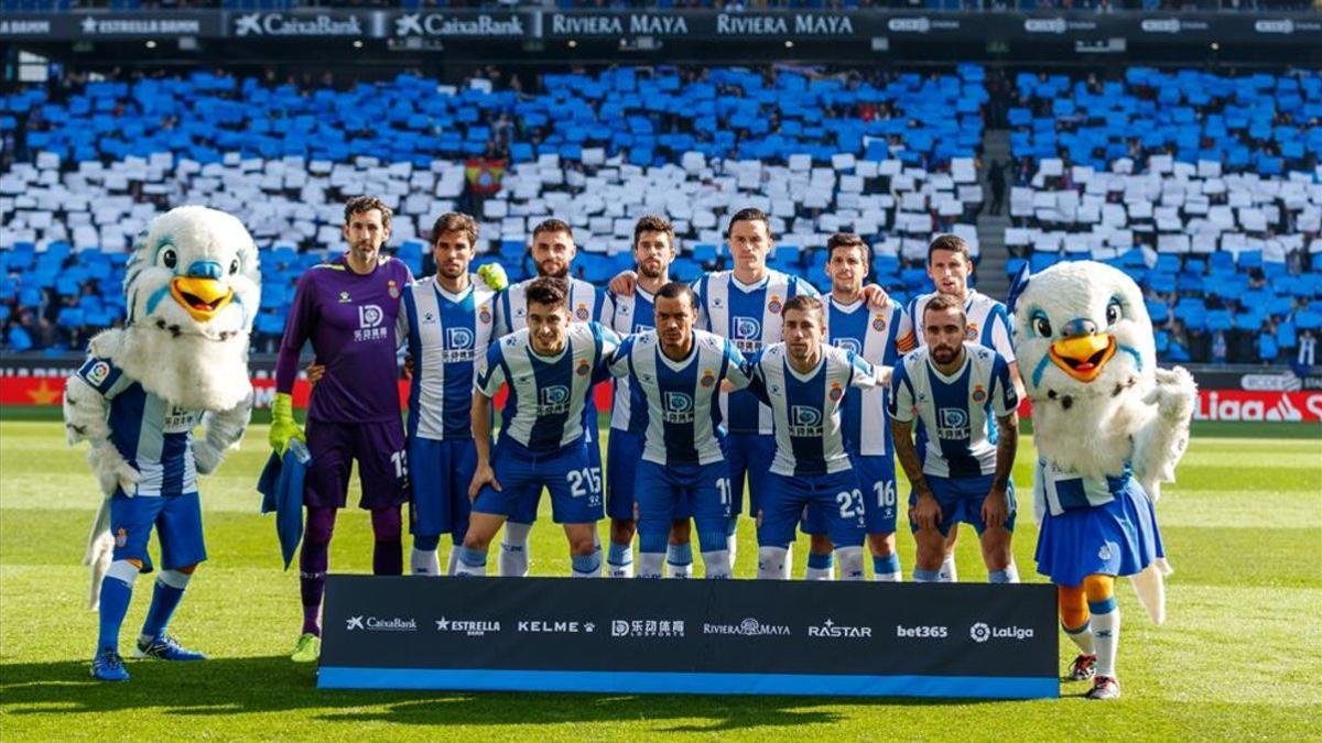 El once inicial del Espanyol en la matinal de hoy