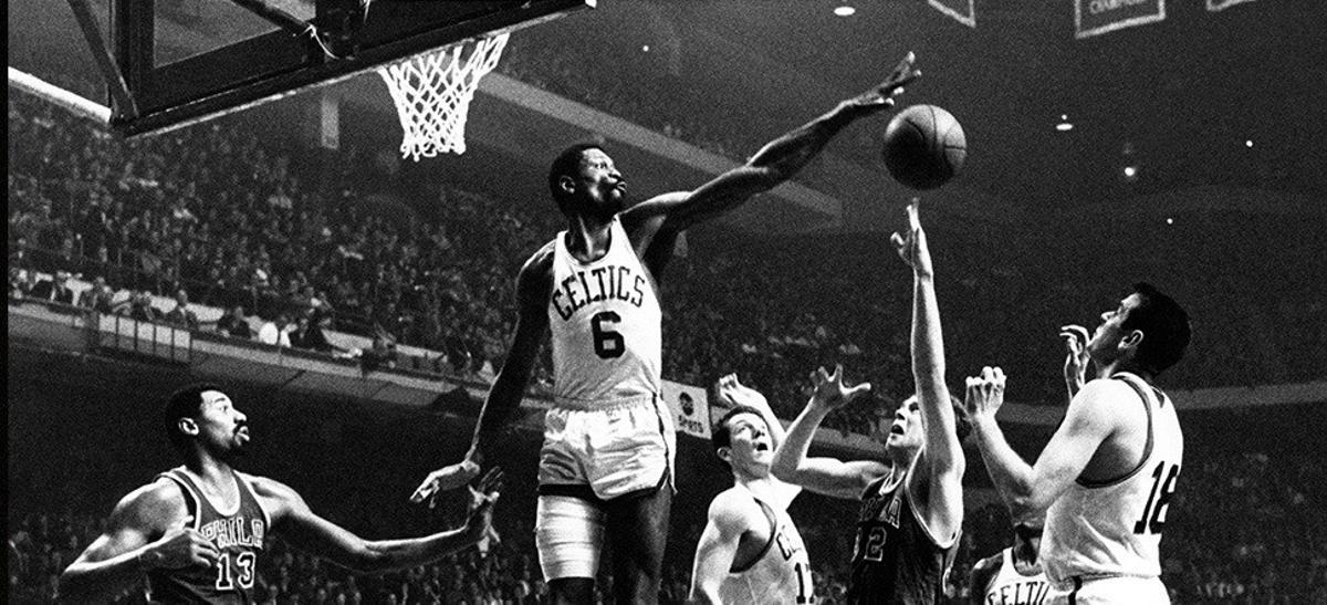 Bill Russell, once veces campeón de la NBA con los Celtics.