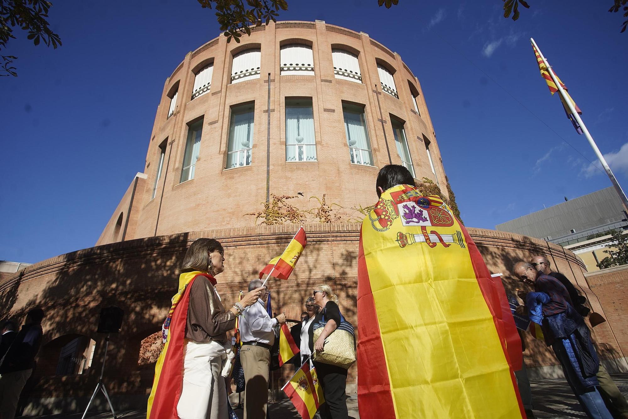 La manifestació contra l'amnistia a Girona, en fotos