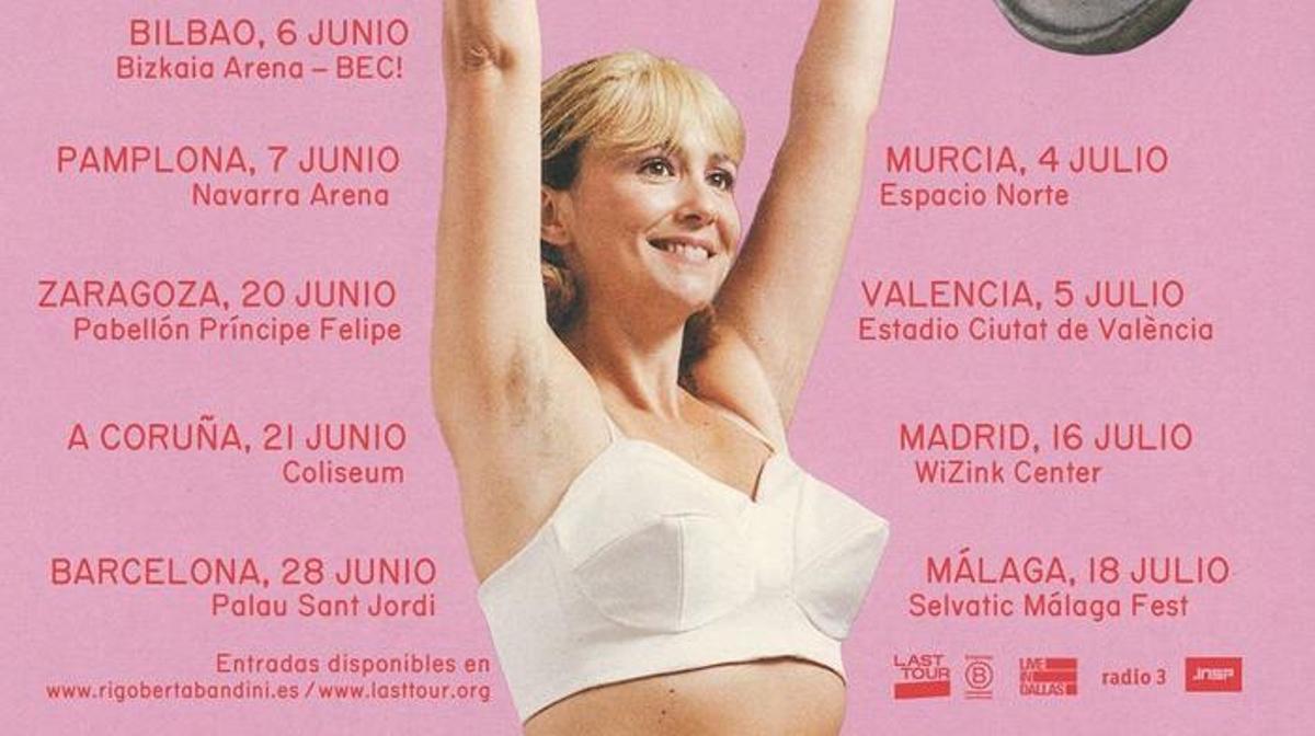 Cartel de la próxima gira de Rigoberta Bandini