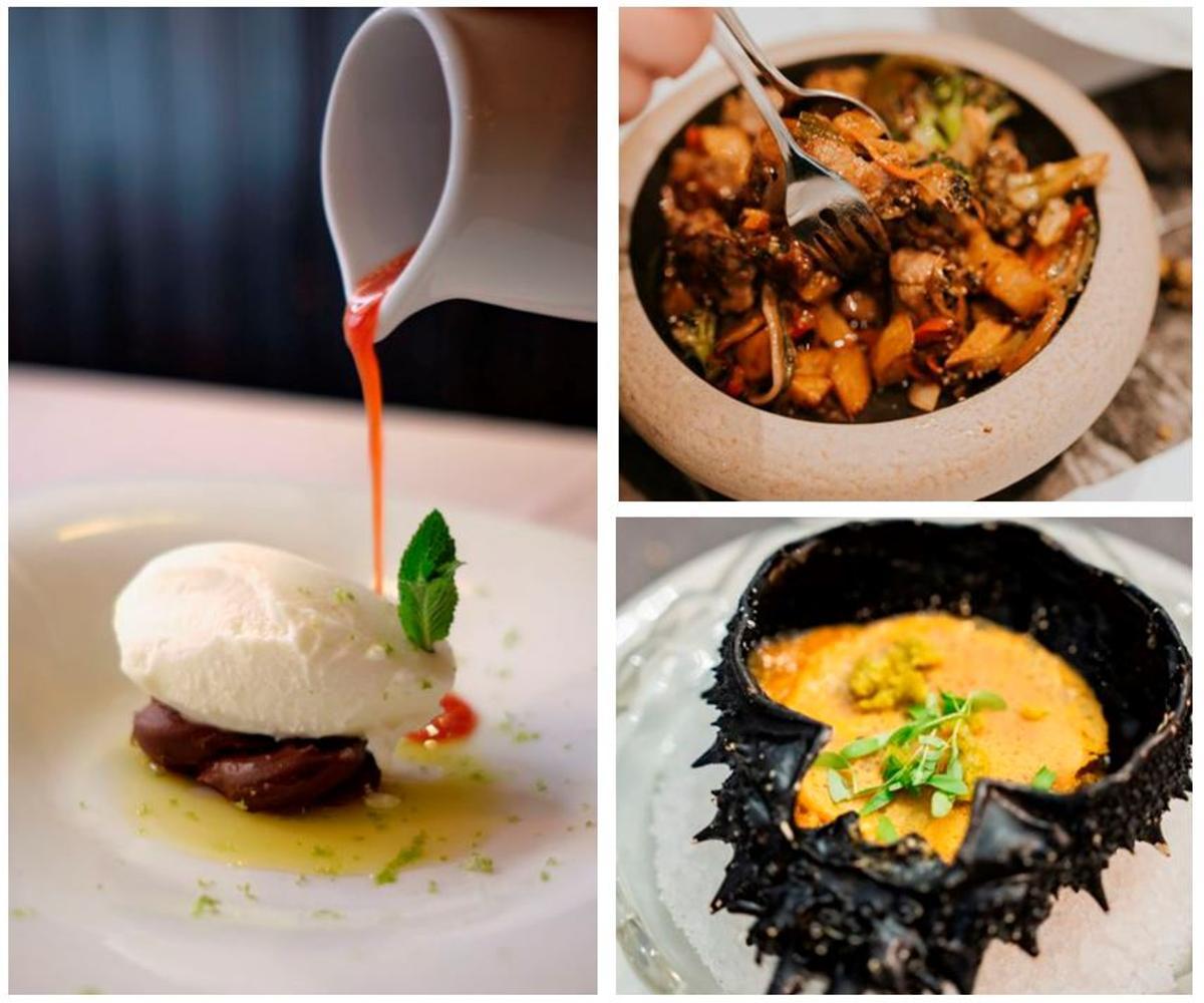 Algunas de las recetas elaboradas por algunos de los restaurantes adscritos a Gijón Gourmet