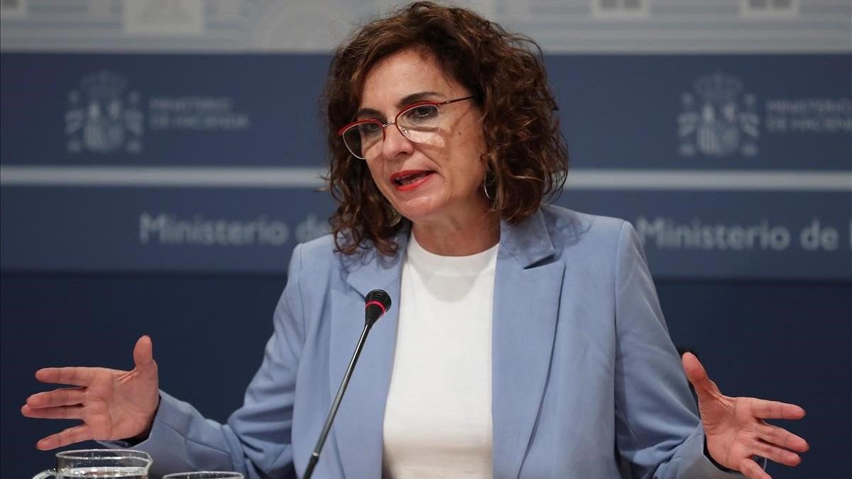 La ministra de Hacienda, María Jesús Montero, tras el CPFF