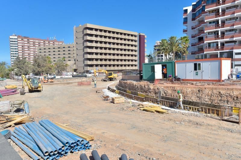 16-08-2018 LAS PALMAS DE GRAN CANARIA. Obra de la rotonda de El Veril. Fotógrafo: ANDRES CRUZ  | 16/08/2018 | Fotógrafo: Andrés Cruz