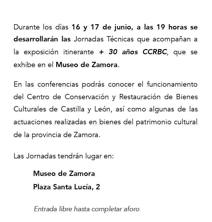 Programación de las jornadas técnicas.