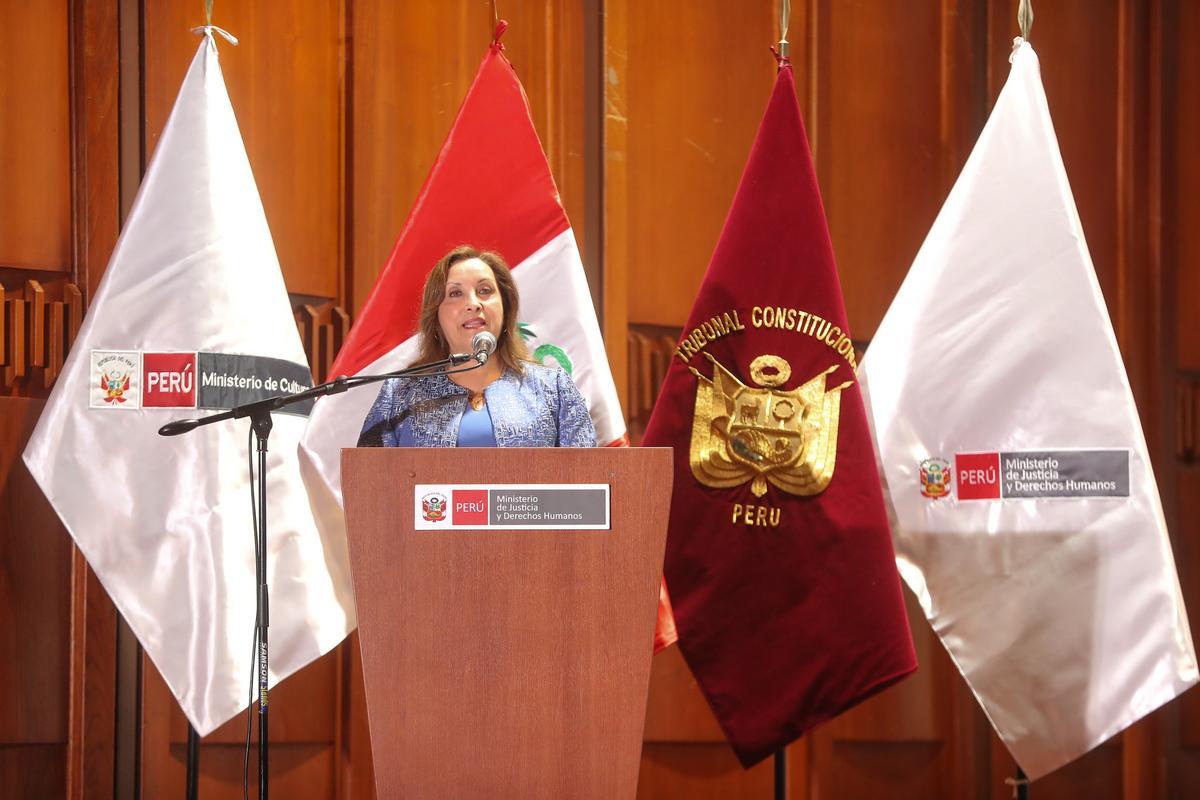 La presidenta peruana Dina Boluarte.