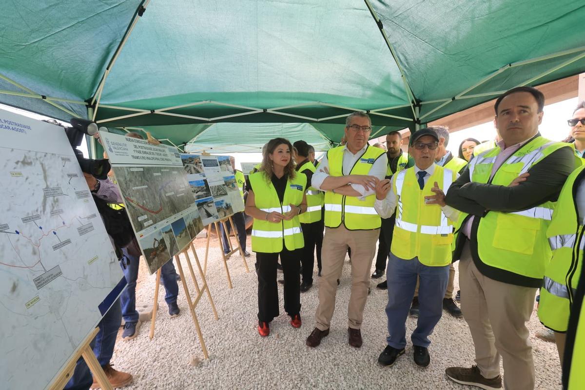 Pérez Llorca visita las obras del postrasvase Júcar-Vinalopó Tramo II