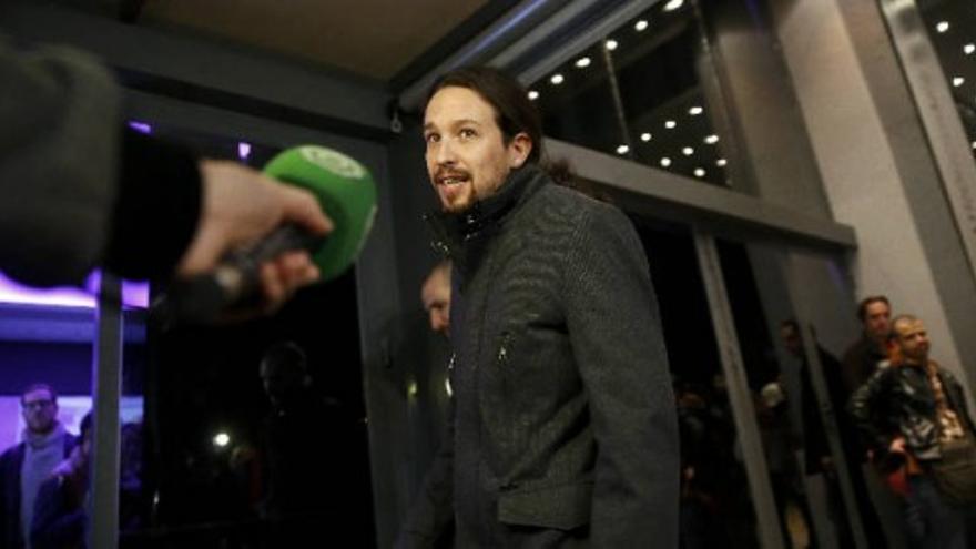 Iglesias llega a la sede de Podemos para analizar el escrutinio