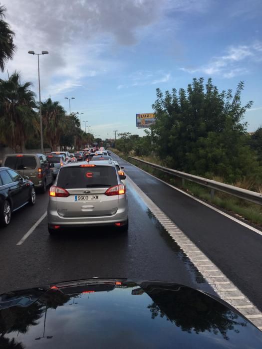 Colapso de tráfico en Alicante