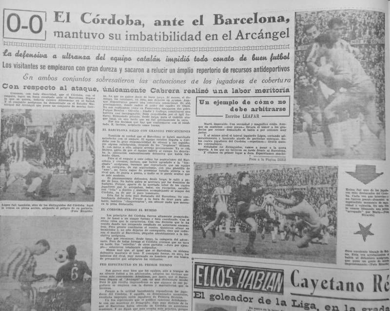 Los ocho Córdoba-Barça en Primera