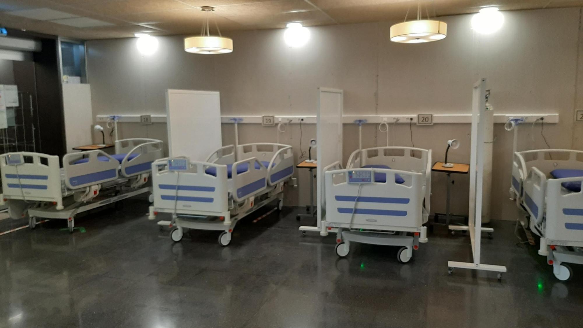 Así ha habilitado el Hospital General la cafetería y la capilla para enfermos sin covid-19