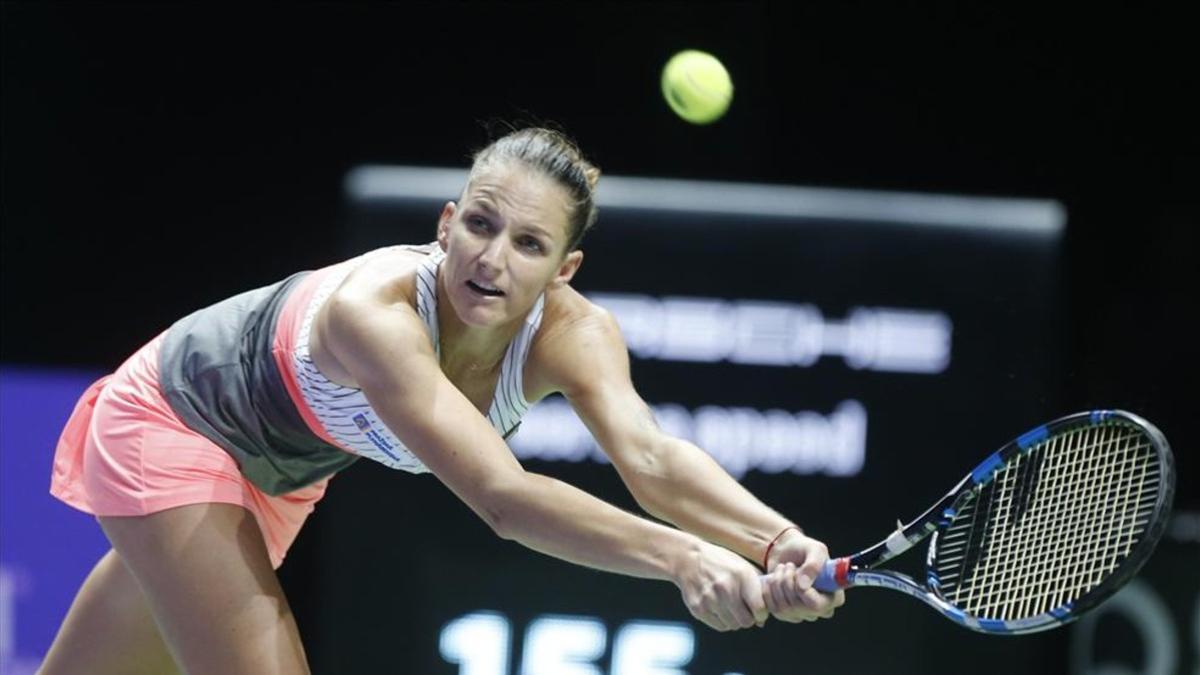 Pliskova, en acción en Singapur