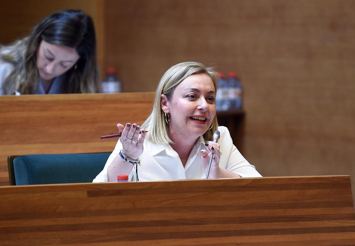 Natàlia Enguix en un pleno de la Diputació de València.