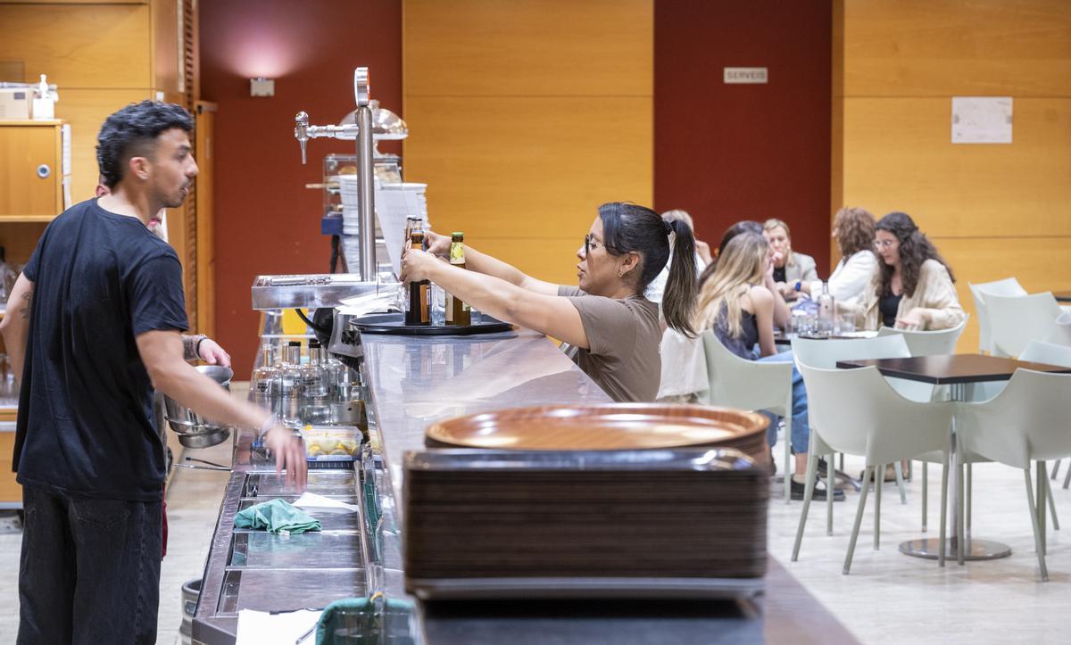 Bar del Teatre Lliure en Montjuic. 