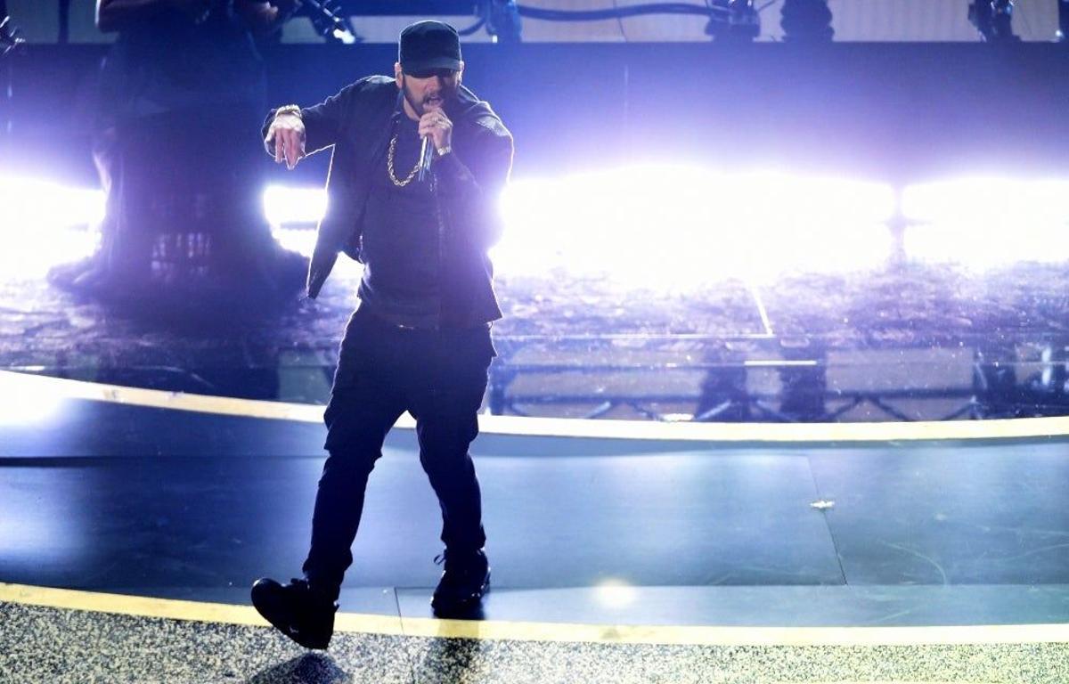 Eminem en el escenario del teatro Dolby en la gala de los Oscar