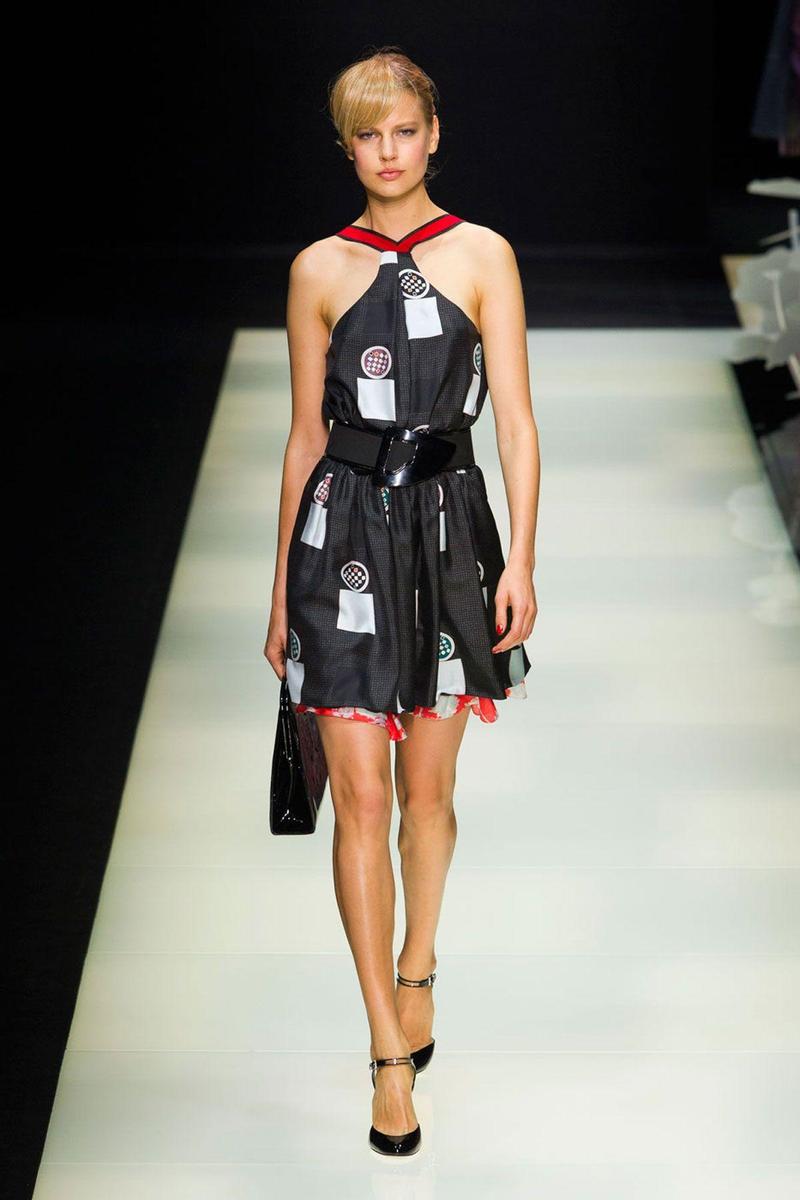 MFW: Giorgio Armani Primavera/Verano 2016, mini vestido estampado