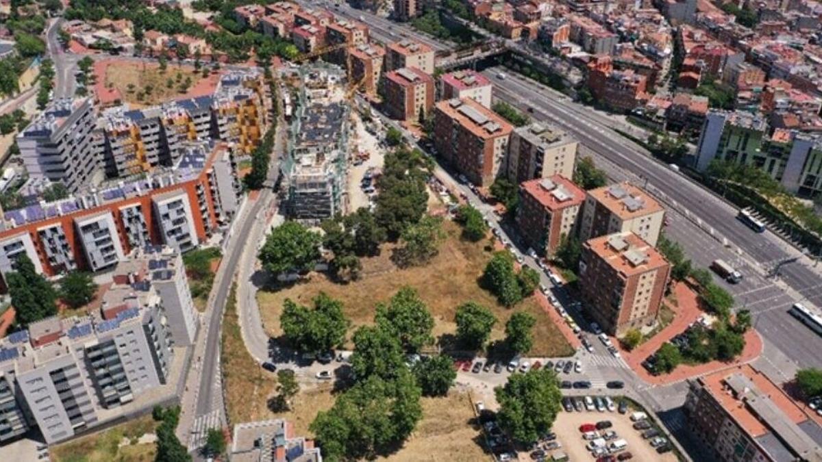 Zona de Trinitat Nova, en el distrito de Nou Barris, en Barcelona