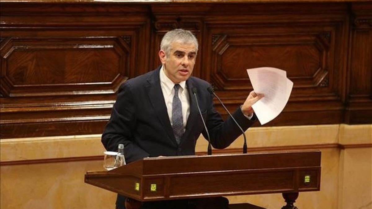 Carlos Carrizosa durante una intervención en el Parlament