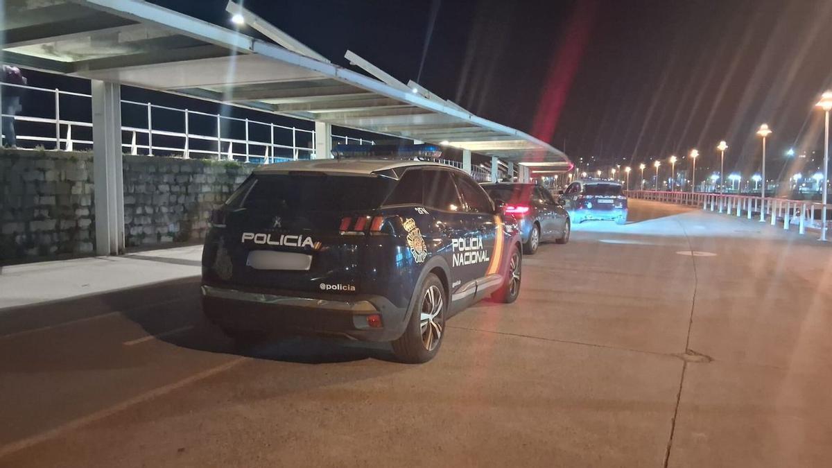 Dispositivo policial tras la reyerta.