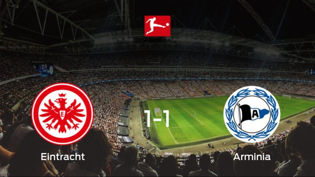 El Arminia Bielefeld consigue un empate a uno ante el Eintracht Frankfurt