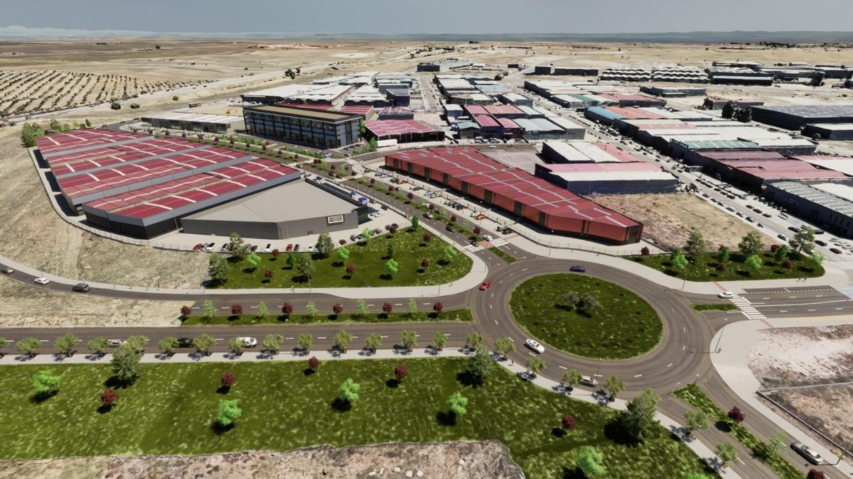 Recreación aérea de cómo quedará la zona que proyecta Gies en El Nevero (Badajoz).