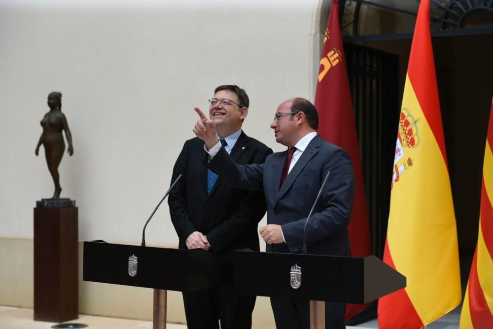 Reunión de Ximo Puig y Pedro Antonio Sánchez en Murcia