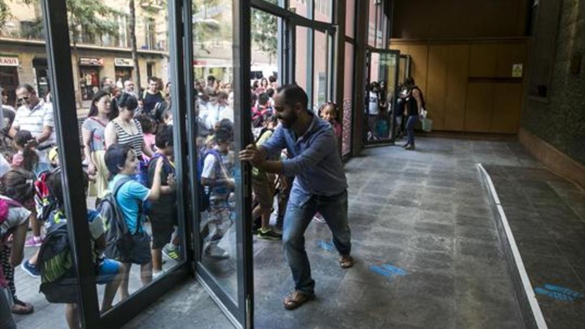 Primer día de clase en la escuela Octavio Paz, el pasado septiembre.