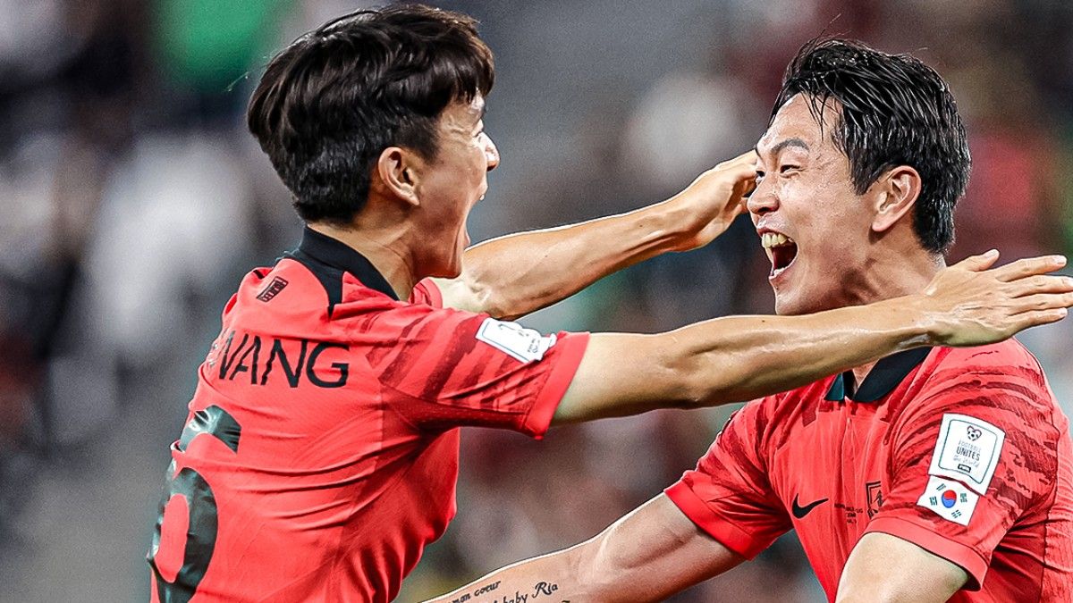 Los jugadores de Corea del Sur celebraron el pase a los octavos de final