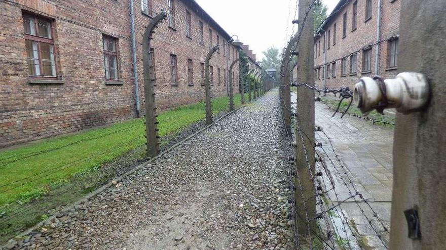 Barracones de presos en el campo de concentración de Auschwitz.