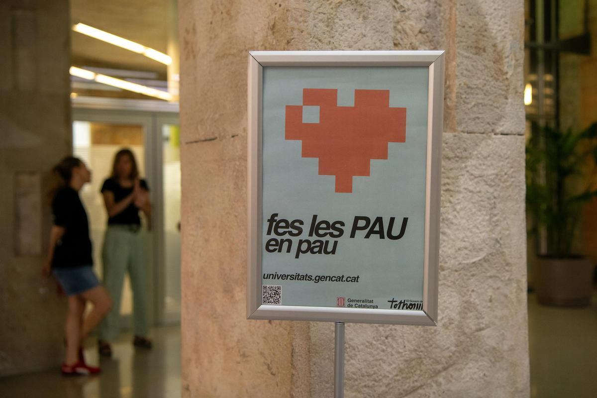 Pruebas de selectividad en el campus de la Ciutadella de la UPF de Barcelona