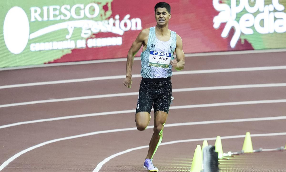 Attaoui rozó el récord mundial de 1.000 metros en Madrid