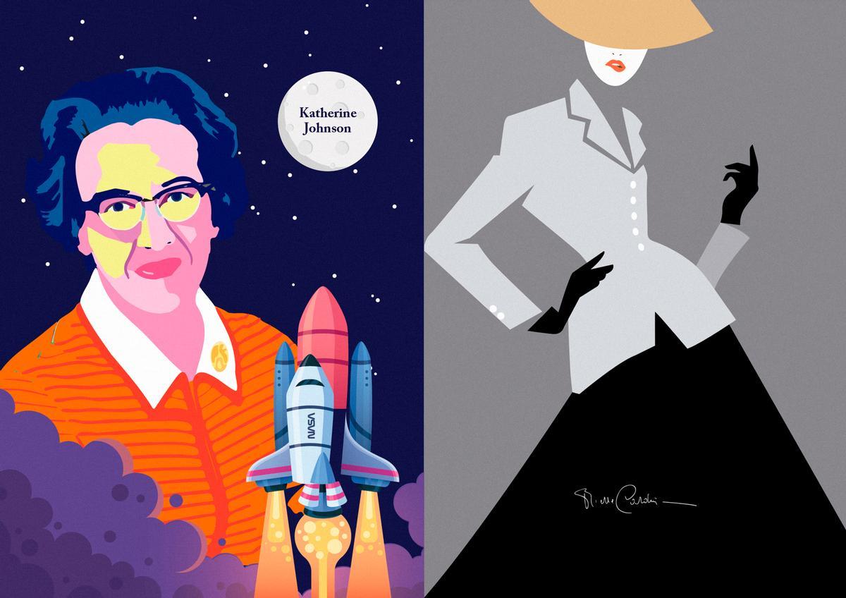 Los tributos a la científica Katherine Johnson y al modisto Pierre Cardin.