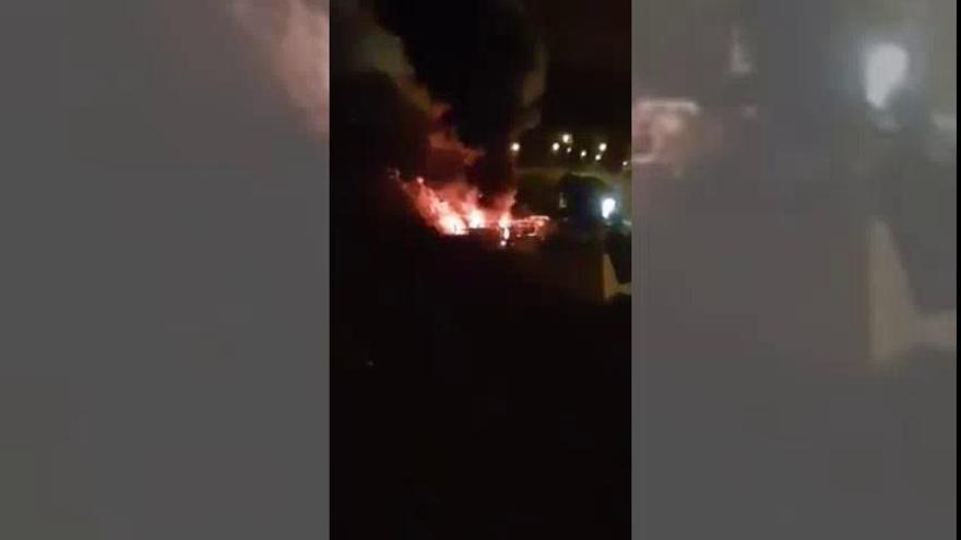 Incendio en la depuradora de Barranco Seco