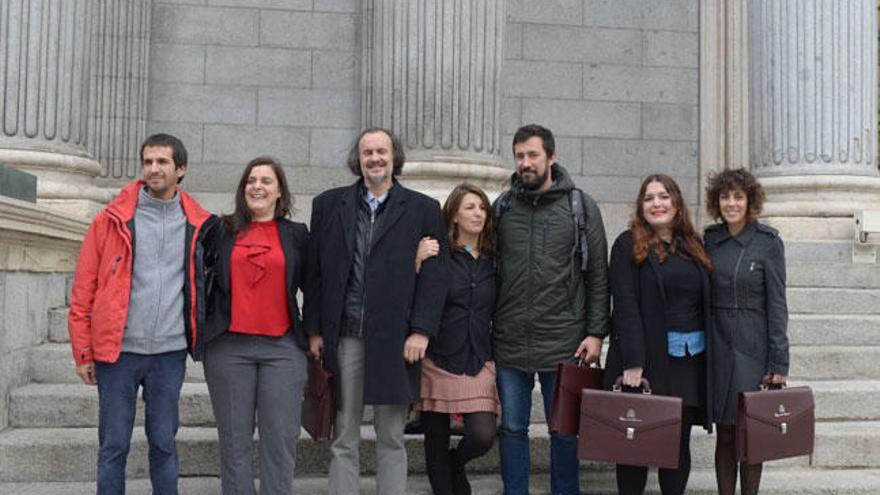 Los seis parlamentarios de En Marea, hoy, en Madrid // EnMarea