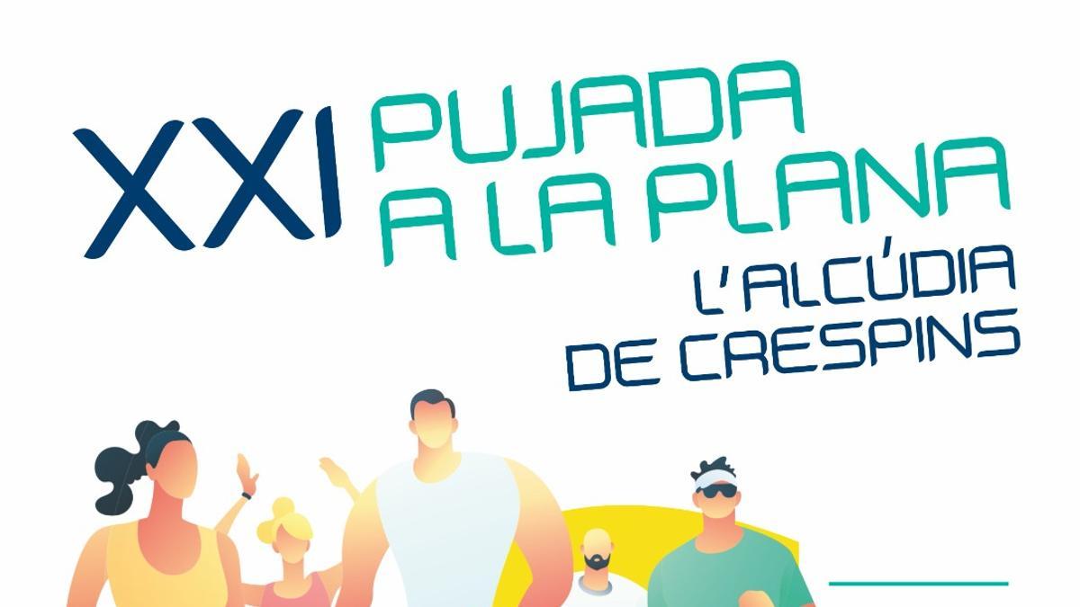 Cartel de la Pujada a la Plana de l'Alcúdia de Crespins.