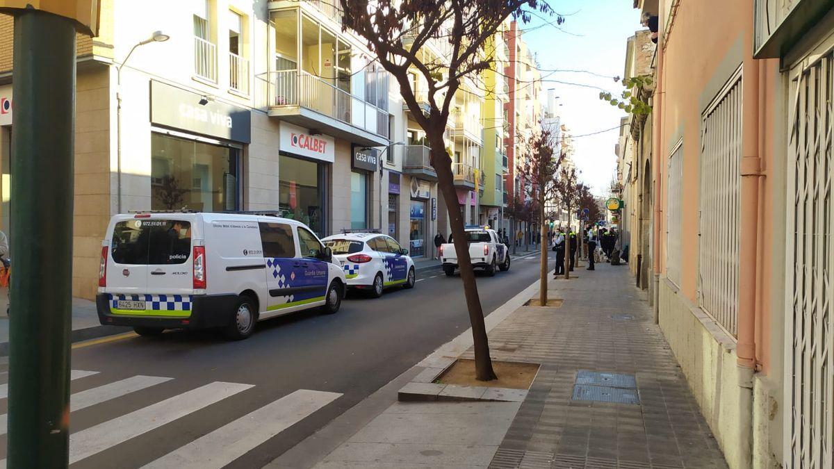 Les patrulles de la Guàrdia Urbana al lloc de l&#039;incident