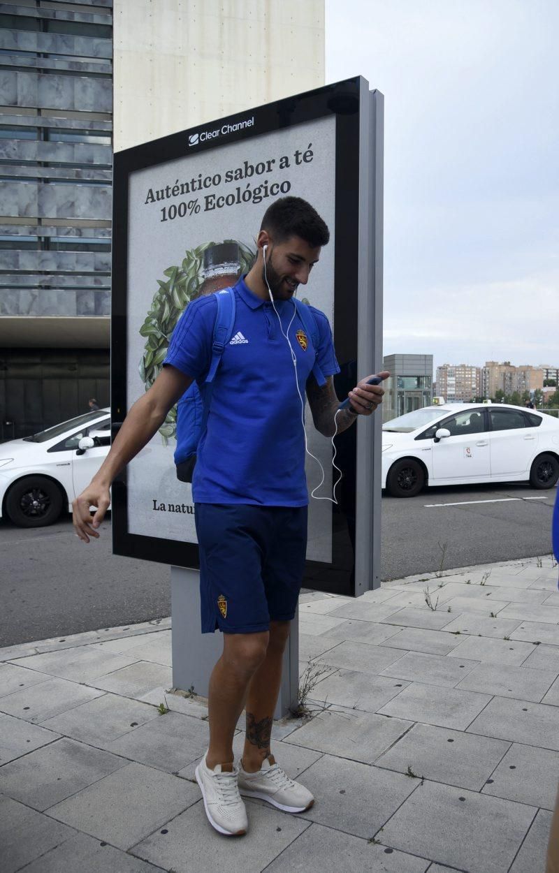 Llegada del Real Zaragoza desde Almería