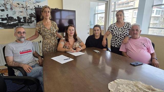 Antón Iglesias (BNG), Sagario Martínez (PSOE), Araceli Gestido (BNG), Xiana Abal (BNG),  Aurora Prieto (EU)  y Eugenio González (PSOE). | GONZALO NÚÑEZ