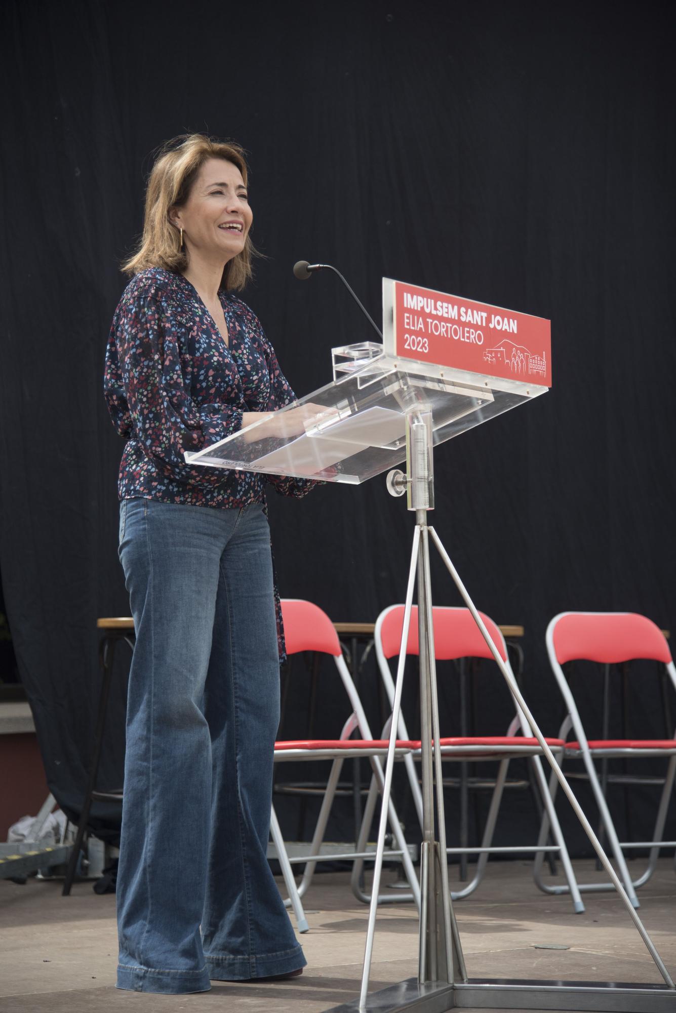 La ministra Sánchez presenta la candidatura d'Èlia Tortolero a Sant Joan de Vilatorrada