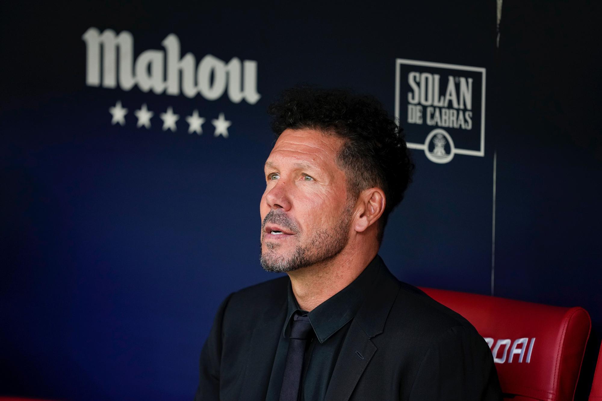 Diego Pablo Simeone, head coach of Atletico de Madrid, looks on during the Spanish League, LaLiga EA Sports, football match played between Atletico de Madrid and Celta de Vigo at Civitas Metropolitano stadium on May 12, 2024, in Madrid, Spain. AFP7 12/05/2024 ONLY FOR USE IN SPAIN / Oscar J. Barroso / AFP7 / Europa Press;2024;SOCCER;SPAIN;SPORT;ZSOCCER;ZSPORT;Atletico de Madrid v Celta de Vigo - LaLiga EA Sports;