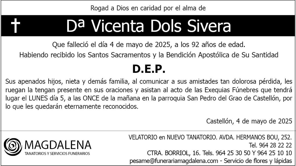 Dª Vicenta Dols Sivera