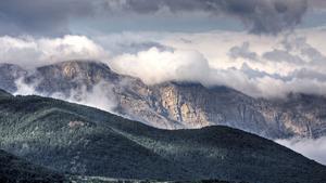 Vista de la sierra del Cadí desde la Cerdanya.