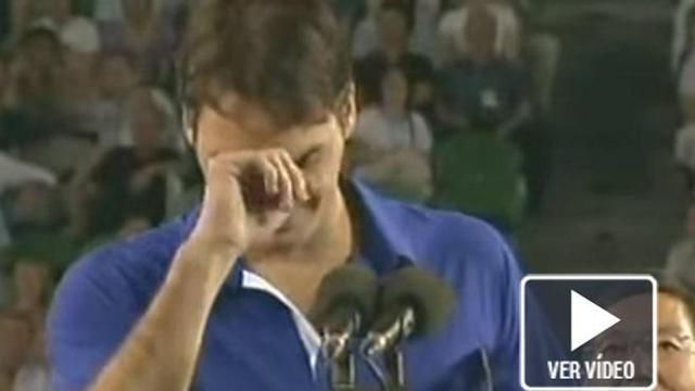 Las lágrimas de Federer hace ocho años al perder ante Nadal