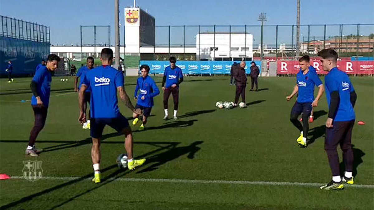 Piqué y Rakitic se entrenan al margen del grupo antes de amistoso Cartagena