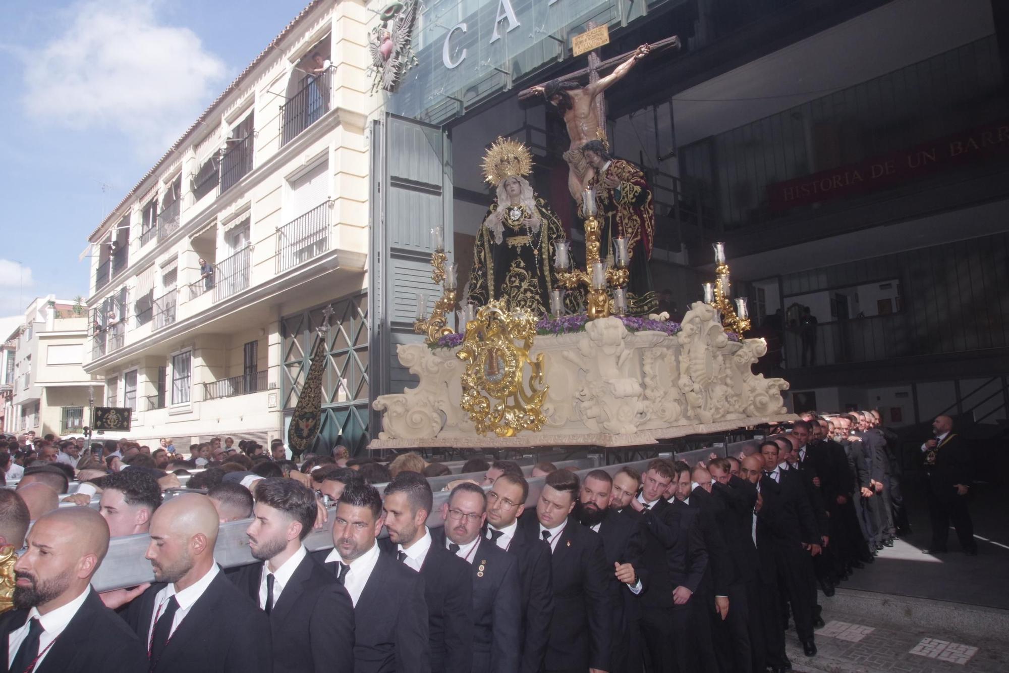Procesión de la hermandad del Puerto de la Torre por el Centro de Málaga