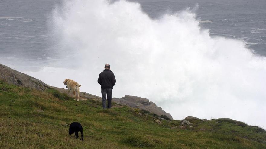 Oleaje durante un fuerte temporal.