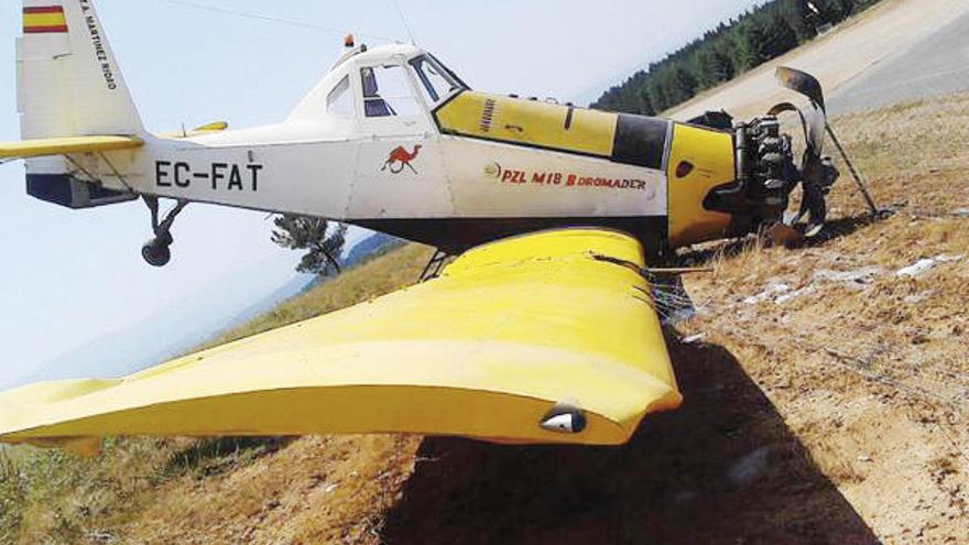 Herido el piloto de una avioneta antiincendios de la Xunta