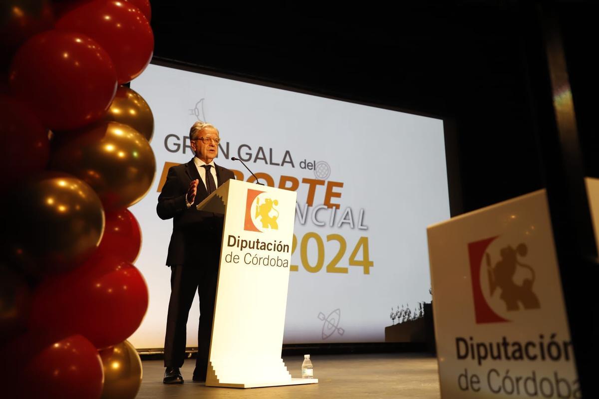 Salvador Fuentes, en la Gala del Deporte de la Diputación en Lucena.