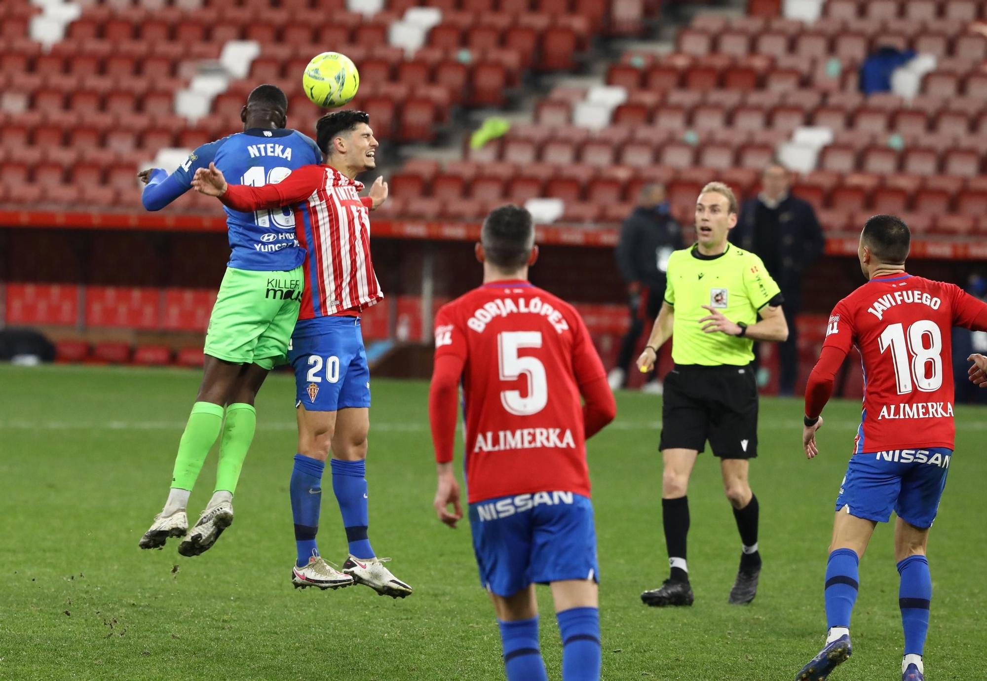 El Sporting-Fuenlabrada, en imágenes