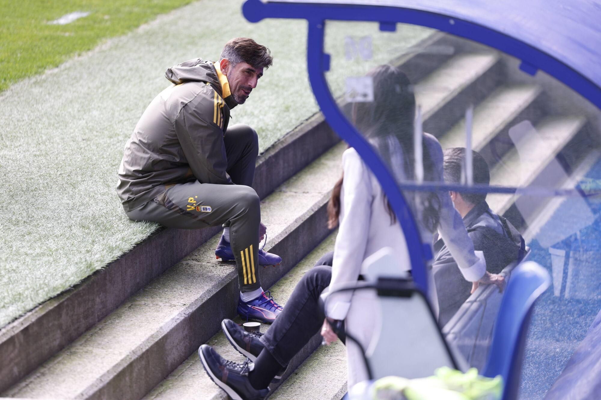 Primer entrenamiento de Paunovic en el Real Oviedo